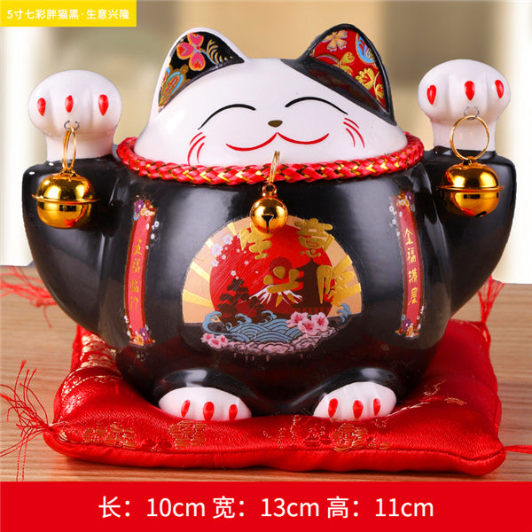 4/6 inch Ceramic Maneki Neko Piggy Bank Creative Home Decoration Porcelain Ornaments Business Gifts Lucky Crafts Lucky Cat Gifts