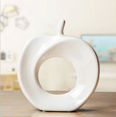 Creative ceramic gold and silver hollow apple ornaments Nordic modern home decorations desktop crafts Christmas Arts figurines