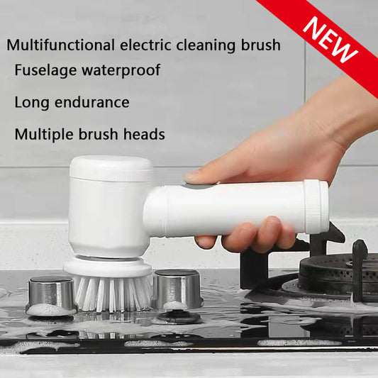 Electric Kitchen Cleaner Bathroom Toilet Kitchen Glass Cleaning Bath Brush Handle Sponge Bath Bathtub Toilet Cleaning Brush Tool