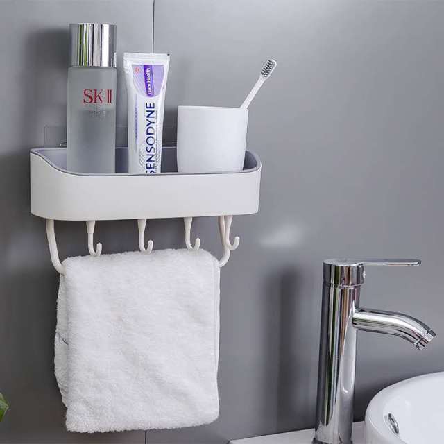 Set Bathroom Shelf No Drill Organizer Wall Mounted Shampoo Spices Shower Storage Rack Holder Bathroom Accessories