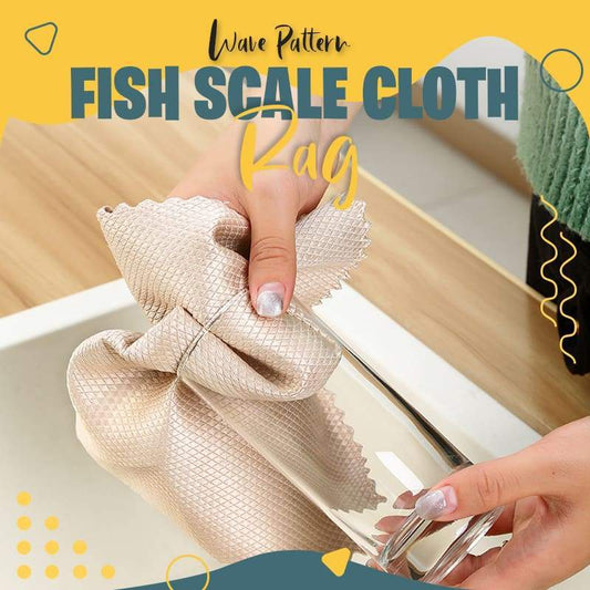 Kitchen Anti-grease wiping rags efficient Super Absorbent Microfiber Cleaning Cloth home washing dish kitcheFish scale rag towel