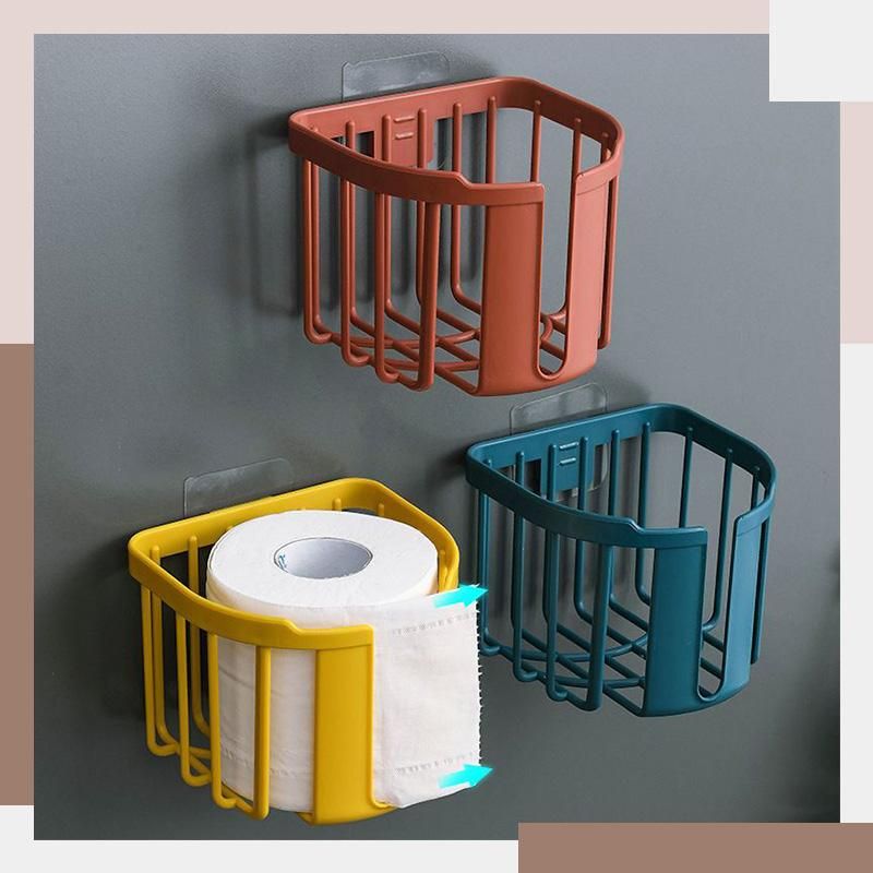 4 Color Mini  Punch-Free Hanging Storage Basket  Plastic Storage Box For Kitchen Bathroom Organizing  Mini Storage Case