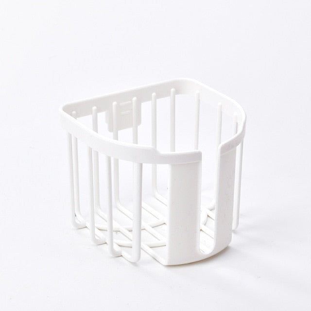 4 Color Mini  Punch-Free Hanging Storage Basket  Plastic Storage Box For Kitchen Bathroom Organizing  Mini Storage Case