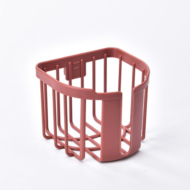 4 Color Mini  Punch-Free Hanging Storage Basket  Plastic Storage Box For Kitchen Bathroom Organizing  Mini Storage Case