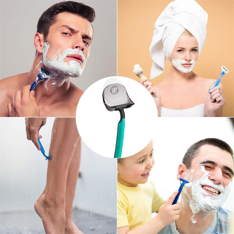 1/2PCS Punch Free Shaving Toothbrush Holder Shaving Shaver Storage Hook Wall Shelf Bathroom Razor Rack Wall Kitchen Accessories