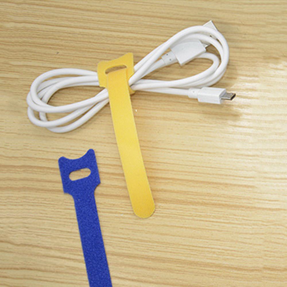 50pcs /100pcs Releasable Cable Ties Colored Plastics Reusable Cable ties Nylon Loop Wrap Zip Bundle Ties T-type Cable Tie Wire